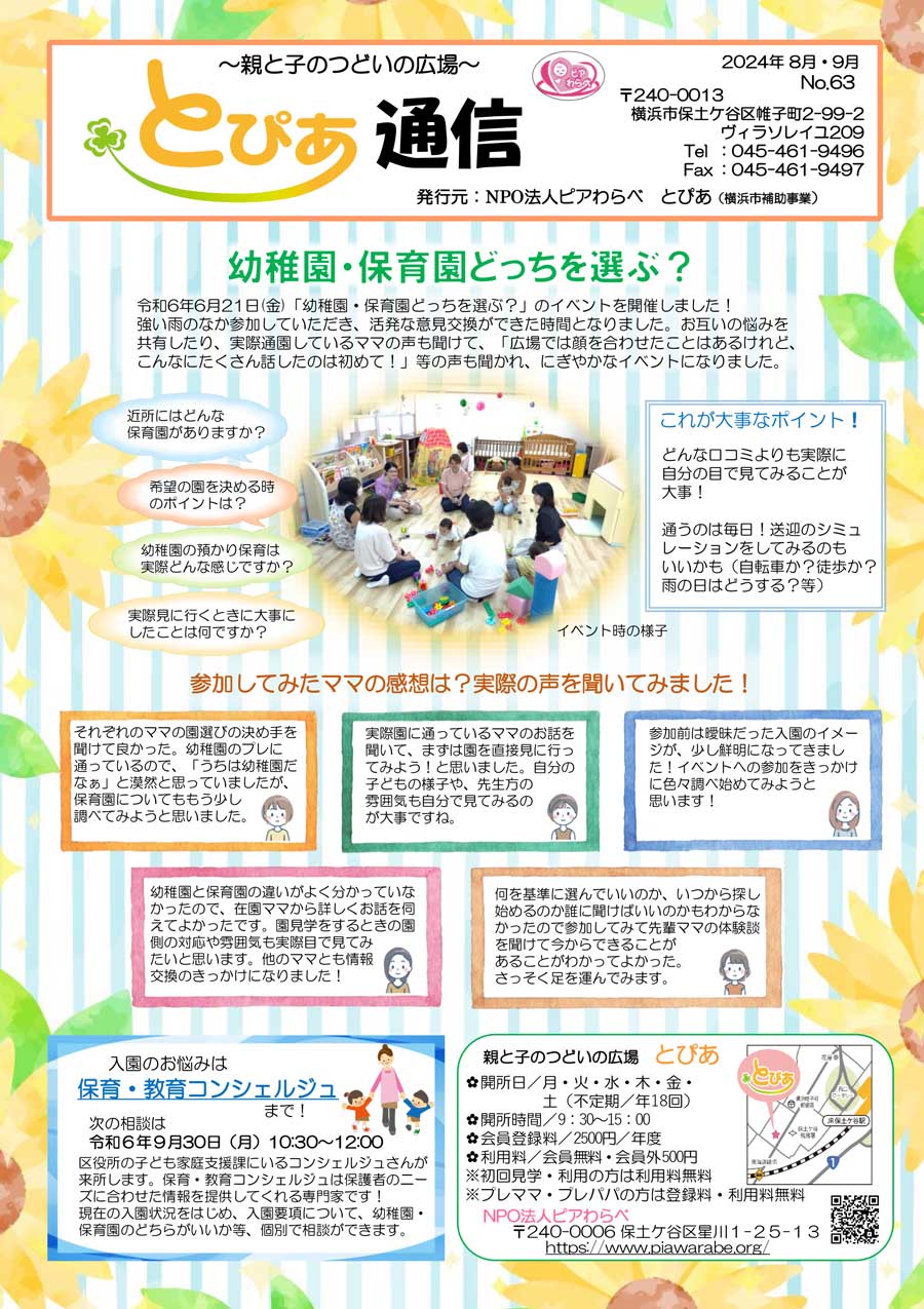 とぴあ通信・63号表面