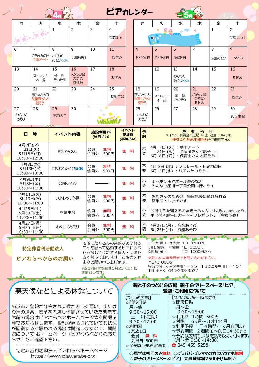 ピア通信・裏面