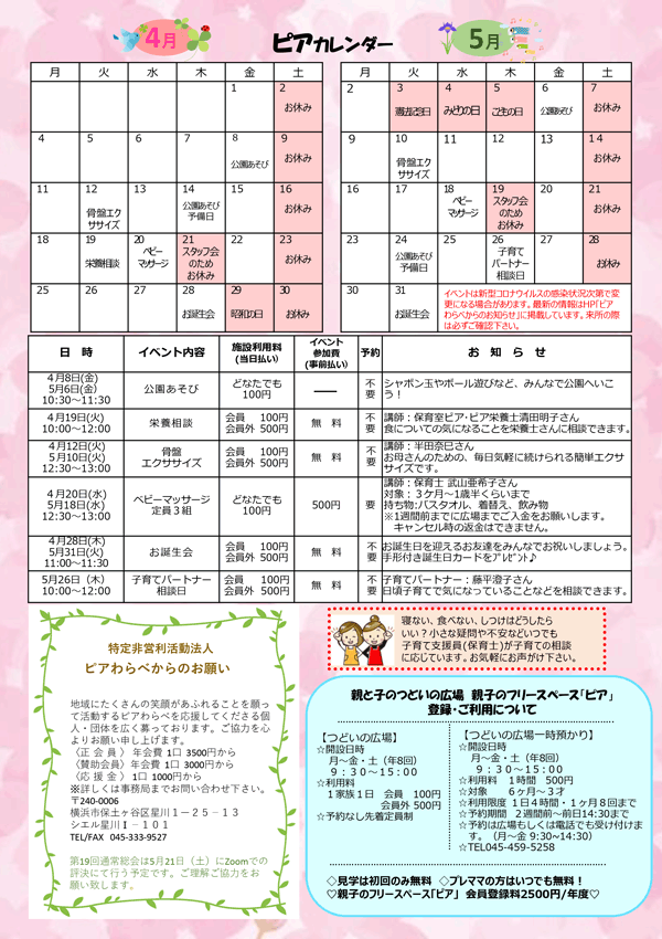 ピア通信・裏面