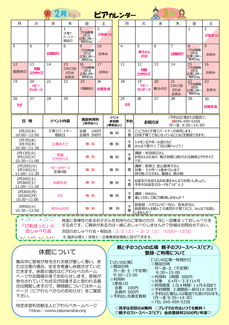 ピア通信・裏面