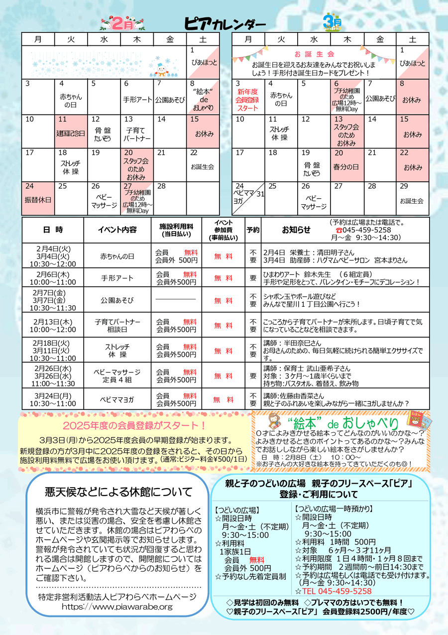 ピア通信・裏面